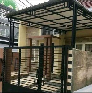 kanopi besi hollow model kanopi minimalis