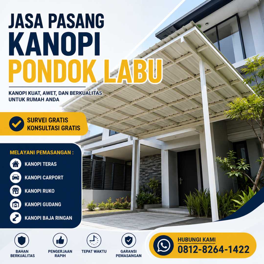 jasa pasang kanopi pondok labu